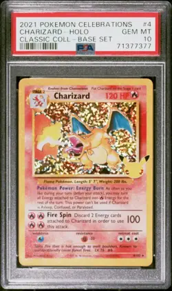 2021 Pokemon Celebrations Classic Collection #4 Charizard Holo PSA 10 - Image 1