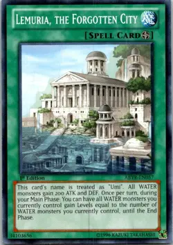 Lemuria, The Forgotten City ABYR-EN057 Yu-Gi-Oh! Card Light Play 1st Edition - Image 1