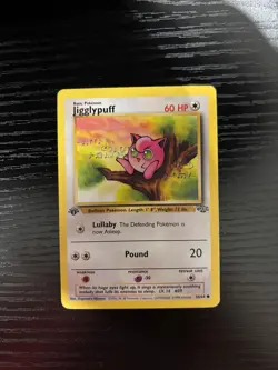 Jigglypuff 54/64 1st Edition Jungle Regular Pokemon Card English 1999 WOTC - Image 1