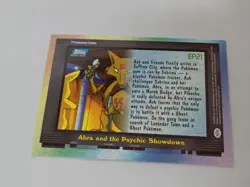 2000 Topps Pokemon TV #EP21 Abra and the Psychic Showdown Silver Foil - Image 3