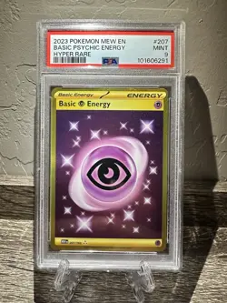 PSA 9 MINT Basic Psychic Energy 207/165 Pokemon 151 HYPER RARE Pokemon Card - Image 1