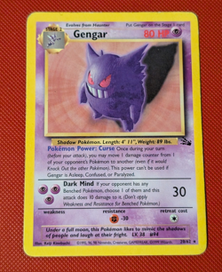Pokemon TCG - Gengar - 20/82 Non Holo - Fossil VMP/LP - Image 1