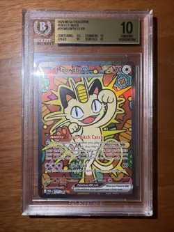 BGS Pristine 10 Meowth ex SIR Holo 2026 Mega Evolution Perfect Order 121/088 - Image 1
