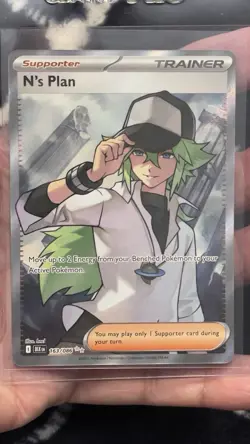 N's Plan 163/086 Ultra Rare Black Bolt Pokemon TCG - Image 1