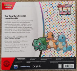 Pokemon TCG Scarlet and Violet 151 Poster Collection Box Sealed -3 Packs +1 MEPO - Image 2