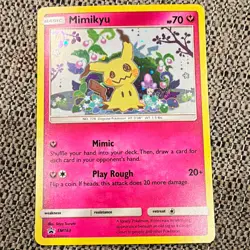 Pokemon TCG Mimikyu SM163 Sun & Moon Promos EN Holo Promo Basic 70 HP 2019 - Image 1