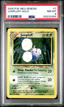 2000 Pokemon Neo Genesis-Unlimited Edition Jumpluff Holo w/swirl - Image 1