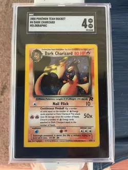 2000 Pokemon Team Rocket Holo Dark Charizard #4/82 SGC 4 VG/EX - Image 1