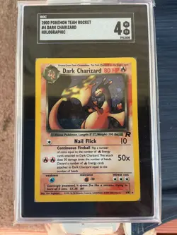 2000 Pokemon Team Rocket Holo Dark Charizard #4/82 SGC 4 VG/EX - Image 2