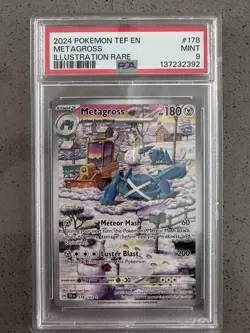 Pokemon Metagross SV05 Temporal Forces Illustration Rare Holo 178/162 PSA 9 - Image 1
