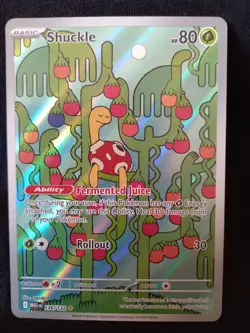Pokemon TCG Shuckle Card 136/132 Mega Evolution Illustration Rare Holo Card NM - Image 1