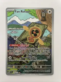 Pokemon TCG Fan Rotom 250/217 Ascended Heroes Full Art Rare Pack Fresh Mint - Image 1