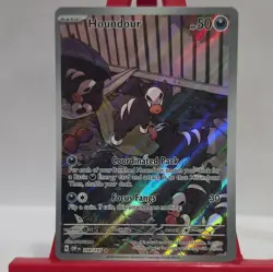 Pokemon TCG Houndour 204/197 SV03 Obsidian Flames Holo Illus Rare Basic 50 HP - Image 1