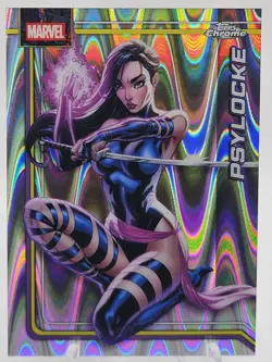2026 Topps Chrome Marvel Comics #92 Psylocke RayWave Refractor SP - Image 1