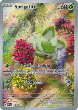 Sprigatito - 196/193 - Illustration Rare DMG, English Pokemon Paldea Evolved - Image 1