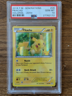 2016 Pokemon Generations 20th Anniversary Promo Stamp PSA 10 #26 Holo LOW POP 61 - Image 1