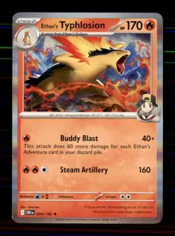 Ethan's Typhlosion 034/182 Rare Destined Rivals Pokemon Holo Near Mint - Image 1