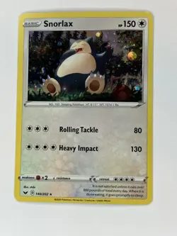 Snorlax 140/202 Sword & Shield 2020 Cosmos Holo Rare Holo Pokemon TCG Card - Image 1
