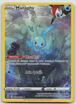 Pokemon Manaphy GG06/GG70 Crown Zenith Galarian Gallery Holo NM - Image 1