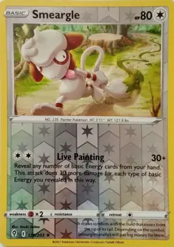 128/203 SMEARGLE REVERSE HOLO EVOLVING SKIES POKEMON CARD - Image 1