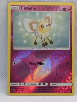 CUTIEFLY 95/147 C BURNING SHADOWS POKEMON REVERSE HOLO LIGHTLY PLAYED CUTIEFLY - Image 1