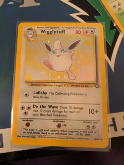 Pokemon TCG Wigglytuff Jungle Holo Card 16/64 Unlimited Holo Rare, 1999 Edition - Image 1