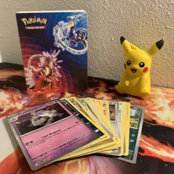 Pokemon Lot Gift Set 1 Mini Binder 20 Cards & Pikachu Toy Christmas Birthday TCG - Image 3