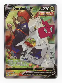 Duraludon V 198/203 Full Art Ultra Rare Pokemon TCG SWSH07: Evolving Skies NM - Image 1