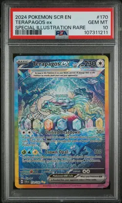 Pokemon Terapagos EX Stellar Crown 170/142 Special Illustration Rare PSA 10 - Image 1