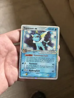Vaporeon ex Delta Species Holo Ultra Rare 110/113 120 HP English Pokemon TCG - Image 1