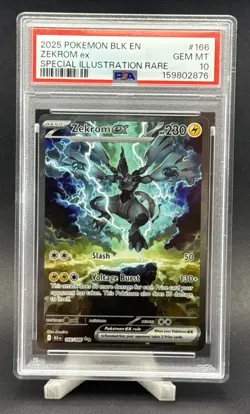 Zekrom EX 166/086 Special Illustration Rare Black Bolt Pokemon PSA 10 - Image 1