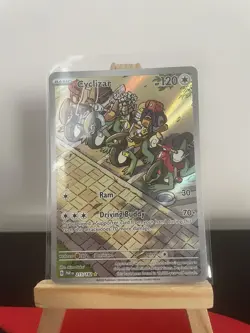 Pokemon TCG Cyclizar 215/182 SV04 Paradox Rift Illustration Rare Full Art Holo - Image 1