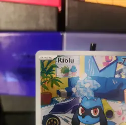 Pokemon TCG Riolu 215/198 SV01 Scarlet & Violet Illustration Rare Full Art Holo - Image 2