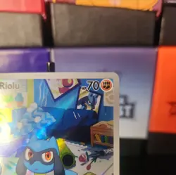 Pokemon TCG Riolu 215/198 SV01 Scarlet & Violet Illustration Rare Full Art Holo - Image 3