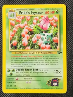 Played (LP) Erika's Ivysaur Non-Holo #41 Gym Challenge Pokemon TCG - Image 1