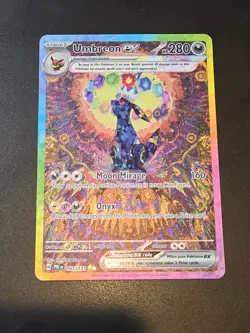 Umbreon ex 161/131 SIR 2025 Pokemon Prismatic Evolutions Clean Copy No Whitening - Image 1