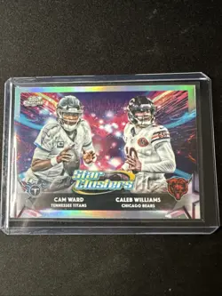 2025 Topps Cosmic Chrome Cam Ward Caleb Williams Star Clusters Rookie RC #SC-1 - Image 1