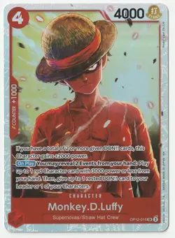 Monkey D. Luffy – OP12-015 – SR – Legacy of the Master – NM/M – One Piece Card - Image 1