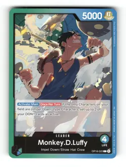 Monkey.D.Luffy (022) - OP16-022 - The Time of Battle - One Piece - NM Leader - Image 1