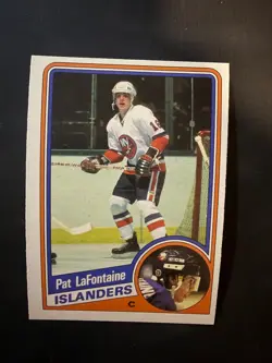 1984-85 O-Pee-Chee OPC #129 Pat LaFontaine Islanders RC ROOKIE NM+ - Image 1