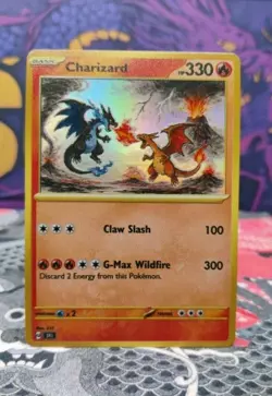 MCharizard vs Charizard Custom Made Fan Made Pokemon ACG Holofoil Card NM. - Image 1