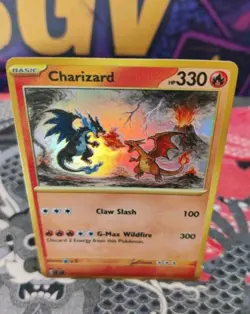 MCharizard vs Charizard Custom Made Fan Made Pokemon ACG Holofoil Card NM. - Image 2