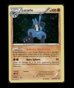 Lucario 80/113 Legendary Treasures Rare Holo Pokemon Card LP - Image 1