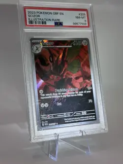2023 POKEMON OBF EN-OBSIDIAN FLAMES #205 SCIZOR ILLUSTRATION RARE - Image 2