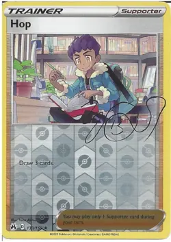 133/159 Hop Signature Trainer Card - Reverse Holo SWSH12.5 Crown Zenith Pokemon - Image 1