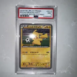 2014 Pokemon XY Promo Pikachu Holo J-League Soccer Card PSA 9 - Image 1