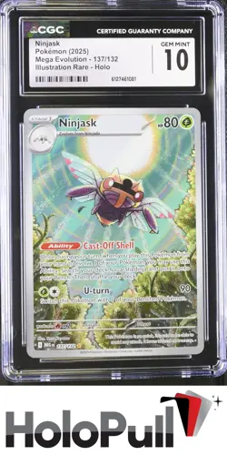Pokemon TCG 2025 Mega Evolution Ninjask #137/132 Illustration Rare - Image 1