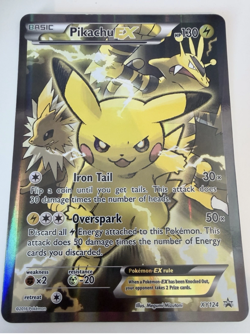 Pokemon Pikachu EX Black Star Promo XY124 Holo Oversized Jumbo Card - Image 1