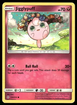 POKEMON JIGGLYPUFF UNBROKEN BONDS 134/214 C NM/M - Image 1
