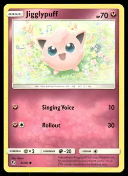Pokemon Jigglypuff Hidden Fates 41/68 C NM/M - Image 1